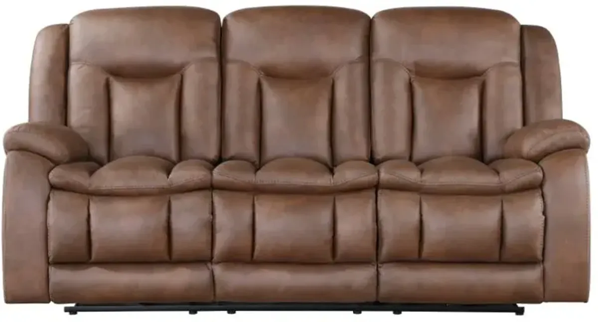 New ClassicÂ® Home Furnishings Morello Brown Dual Manual Reclining Sofa
