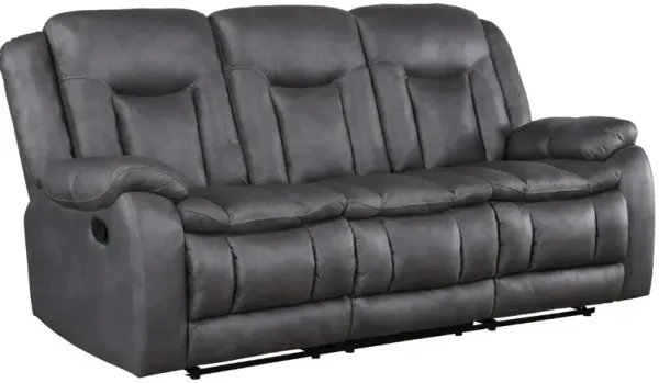 New ClassicÂ® Home Furnishings Morello Gray Dual Manual Reclining Sofa