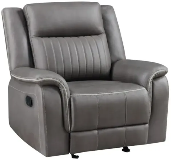 New ClassicÂ® Home Furnishings Enzo Gray Manual Glider Recliner