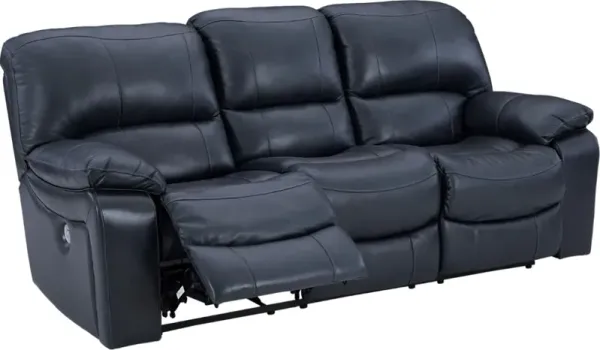 Signature Design by AshleyÂ® Leesworth Ocean Power Reclining Sofa