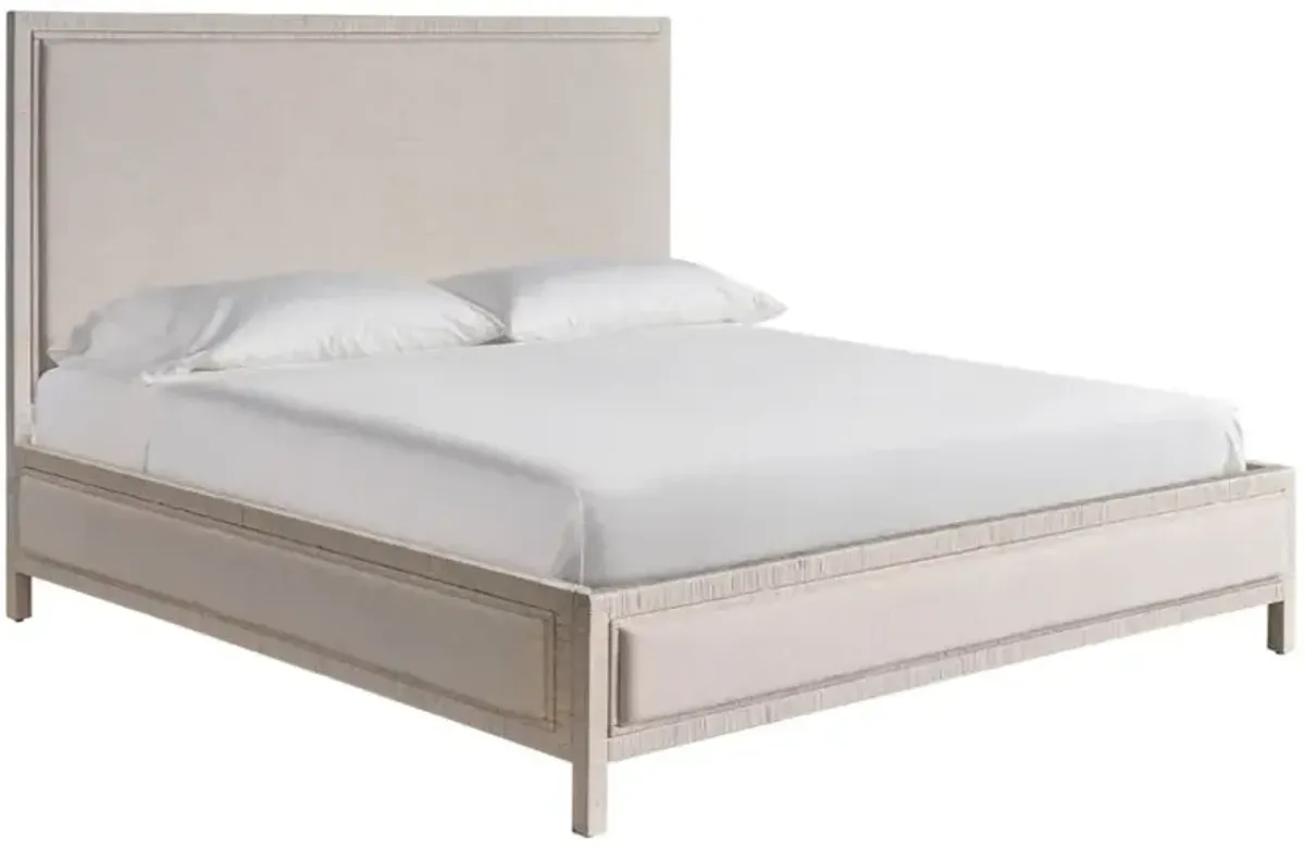 Universal Explore Home Oasis- Coastal Living Home Tidal Nomad Snow/White Rattan Queen Panel Bed