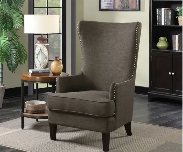 Elements International Kori Heirloom Charcoal Accent Chair