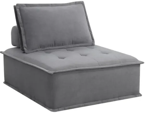 Elements International Paxton Columbia Charcoal Armless Chair