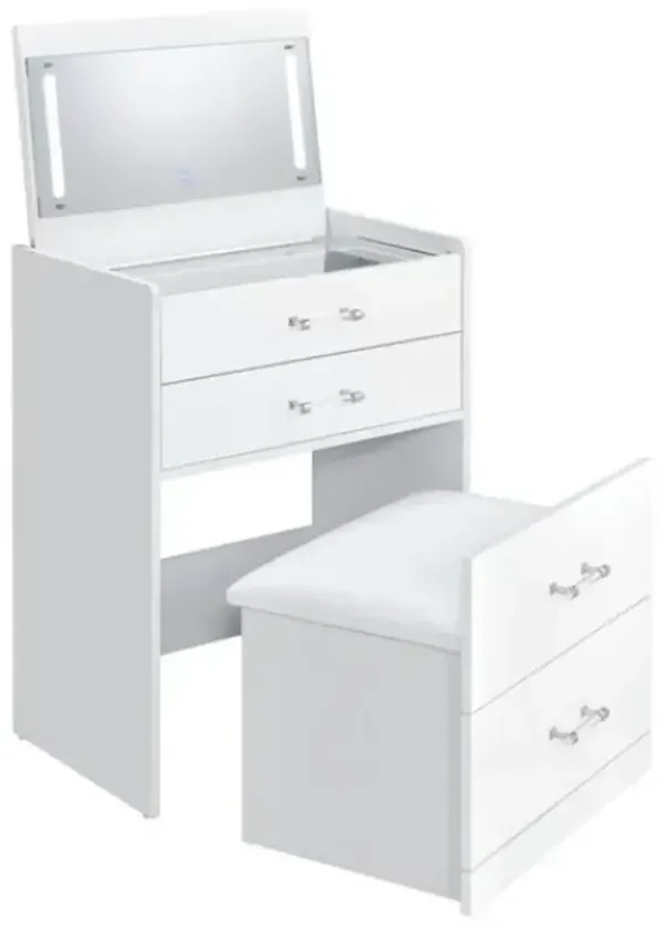 Elements International Irvine White Vanity Table