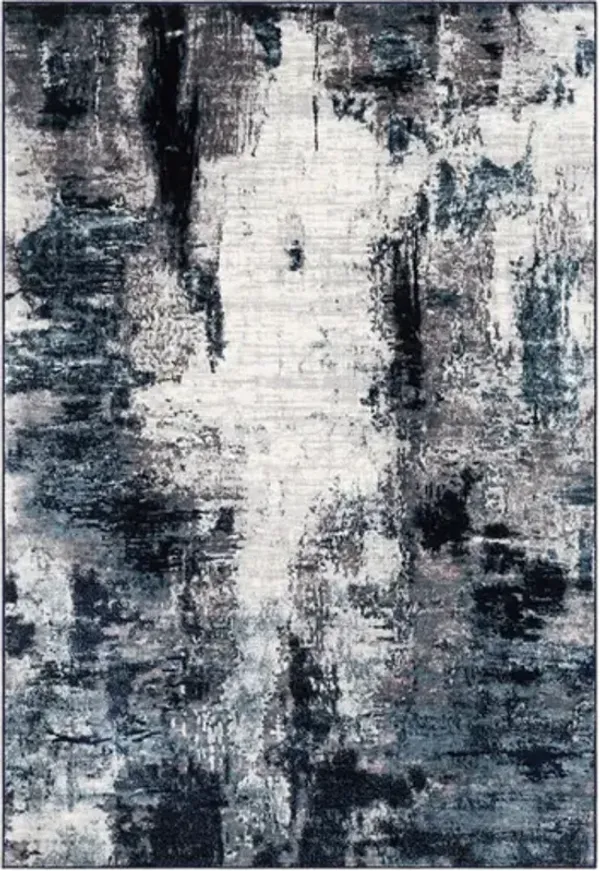 Surya Wanderlust Gray/Aqua 5'3" x 7'3" Area Rug