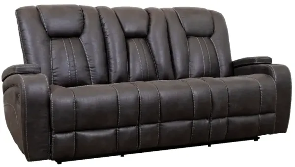 Man Wah Gray Reclining Sofa