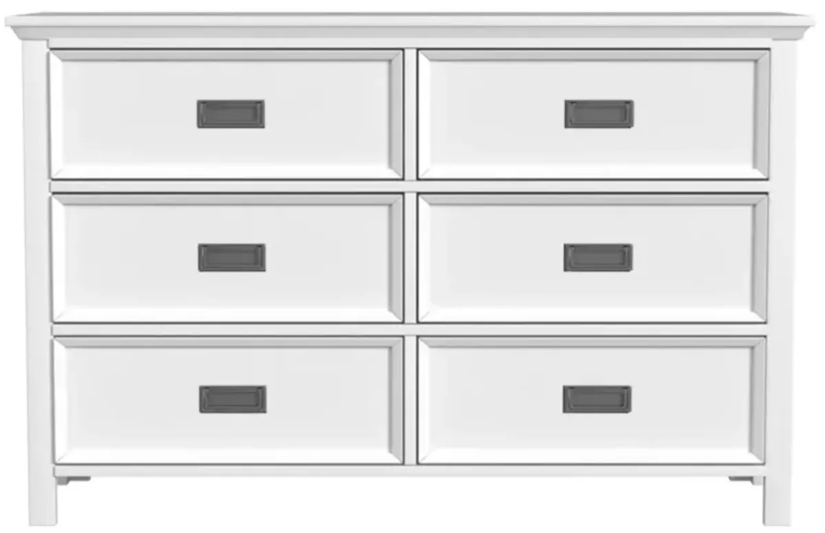 Elements International Hampton Kids White Dresser 