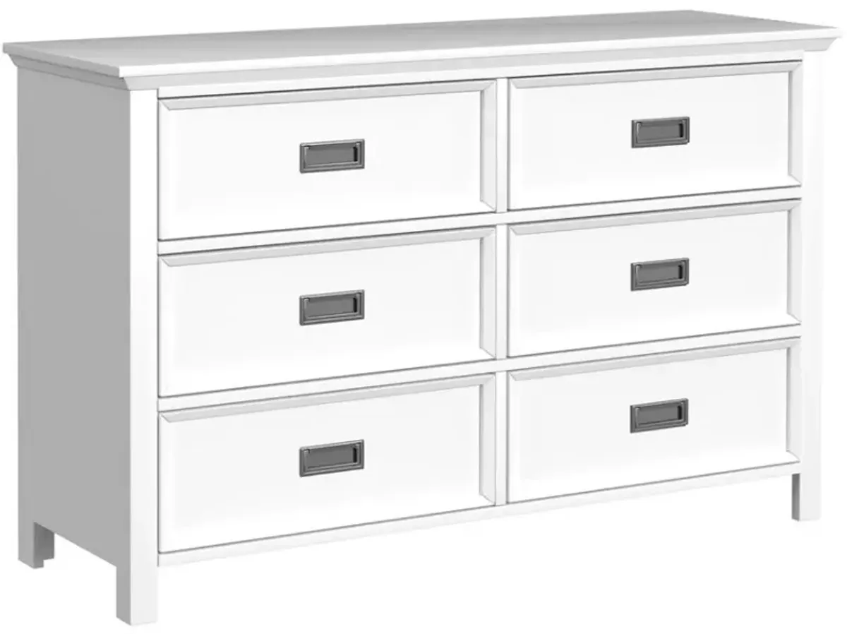 Elements International Hampton Kids White Dresser 