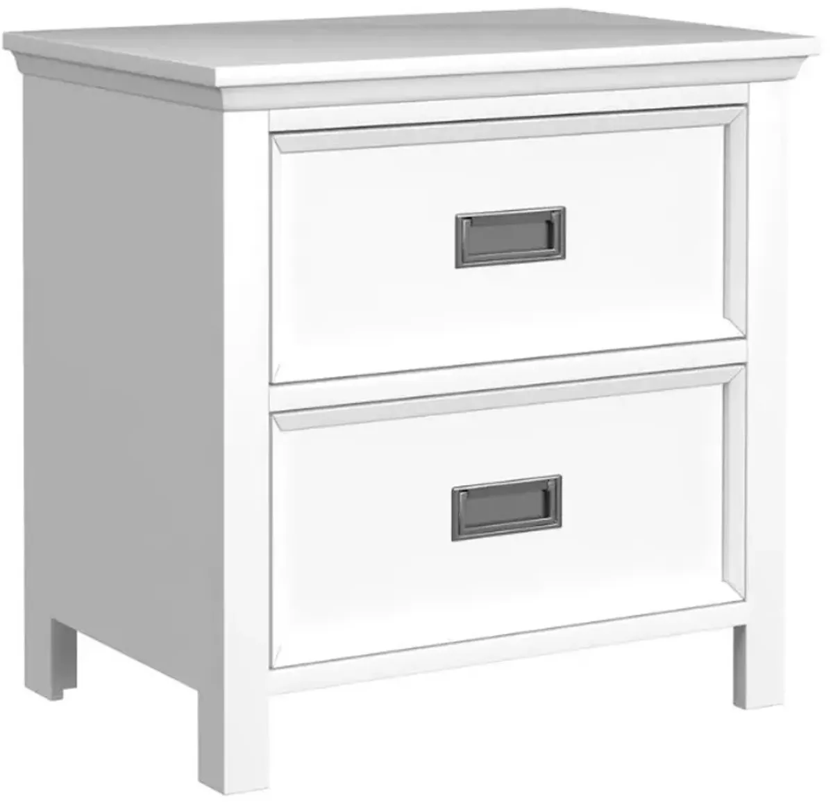 Elements International Hampton Kids White Nightstand