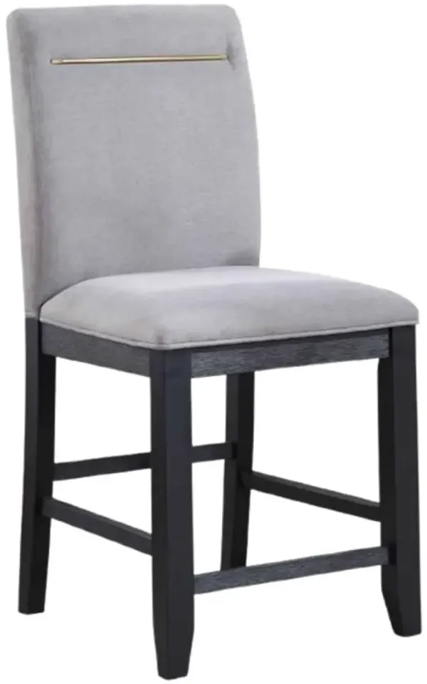 Steve Silver Co. Yves Gray/Rubbed Charcoal Counter Stool