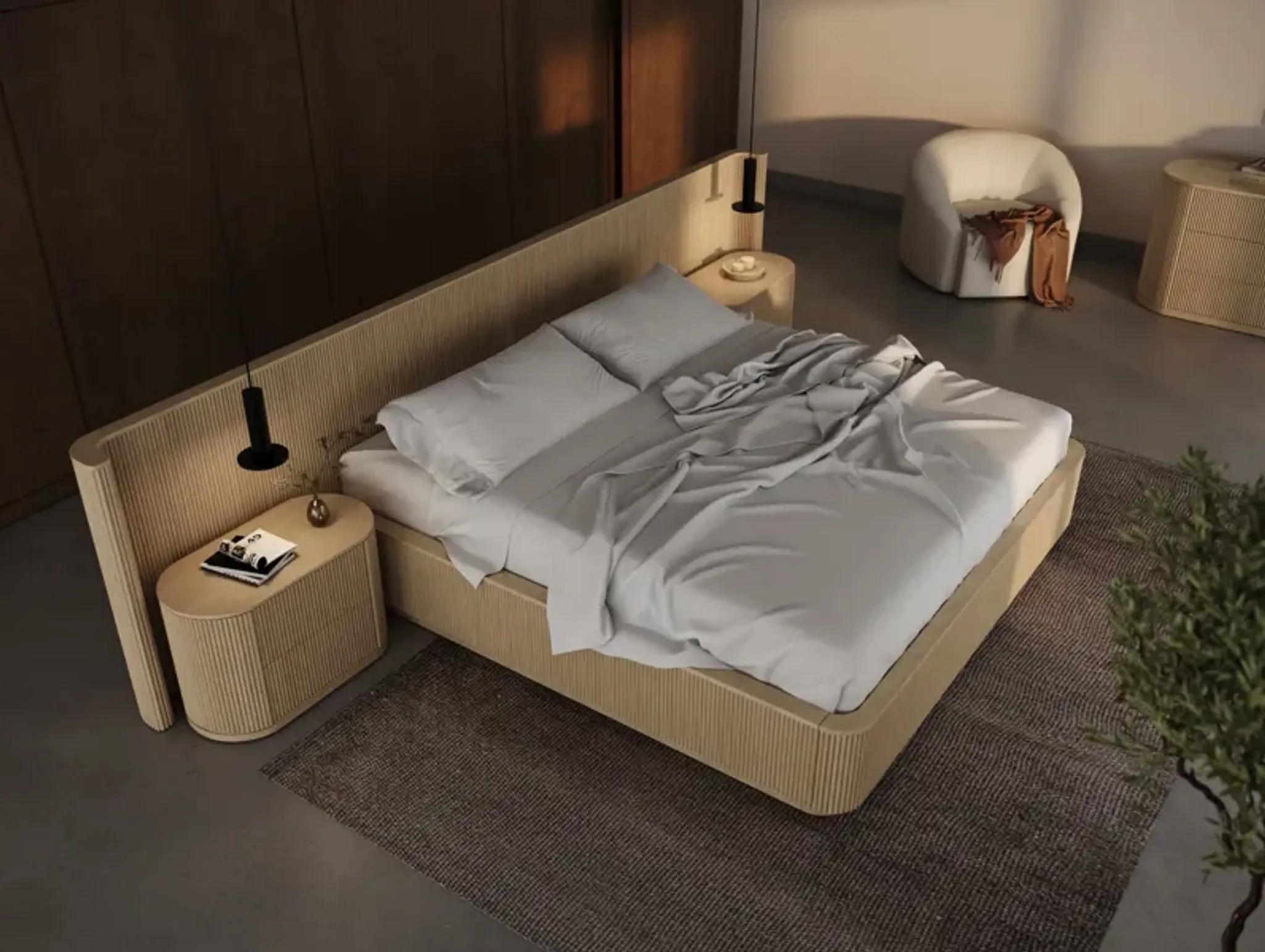 Surabaya Extended Bedroom Set Modloft | Furniture.com