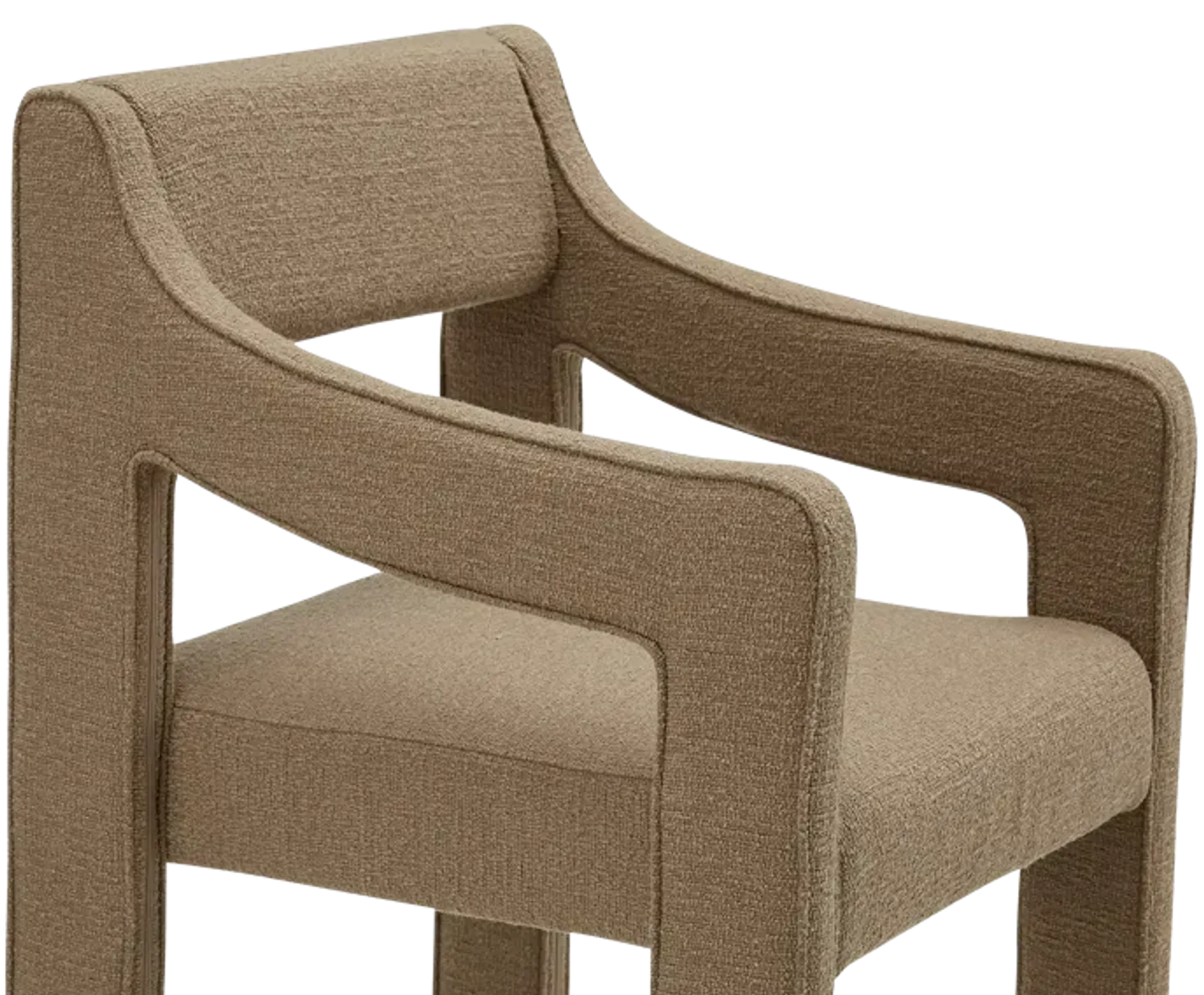 Elise Counter Stool In Ochre Fabric Modloft | Furniture.com
