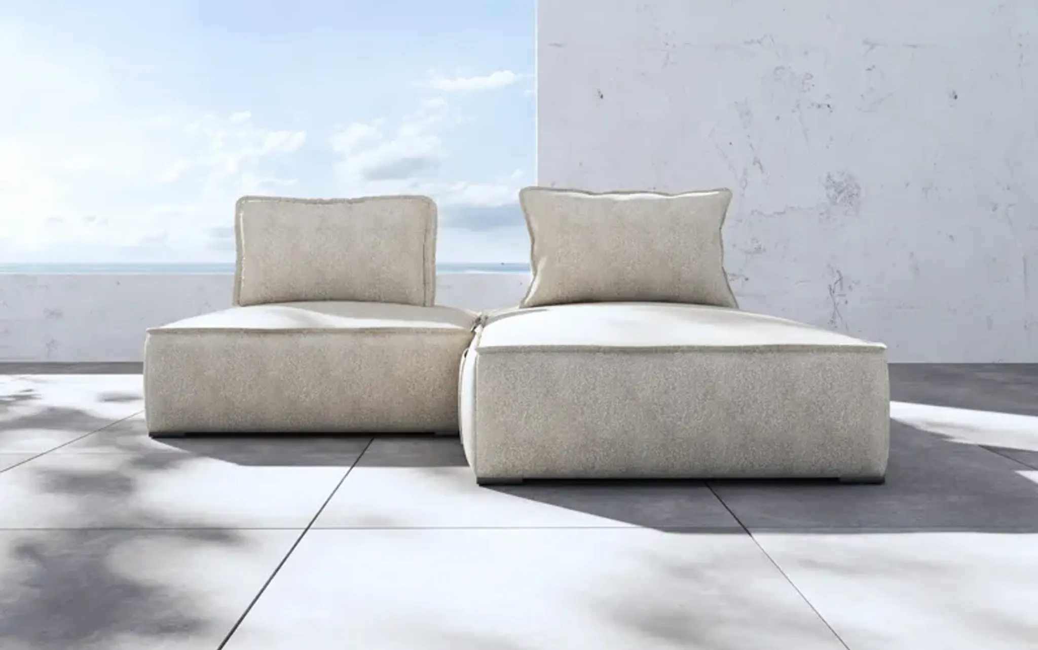Hampton Outdoor Modular Sofa 01 Modloft | Furniture.com