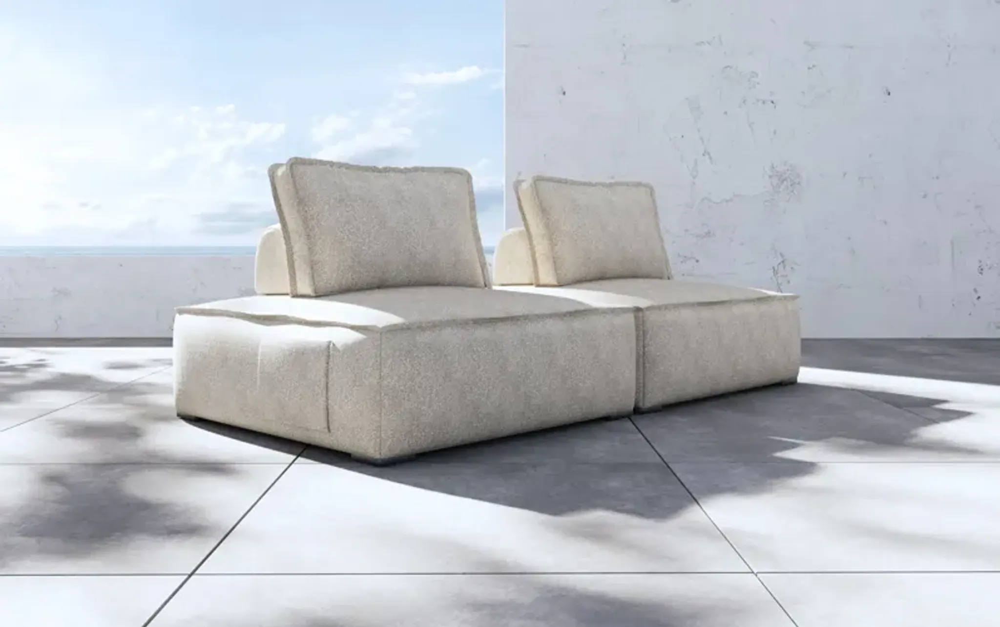 Hampton Outdoor Modular Sofa 02 Modloft | Furniture.com