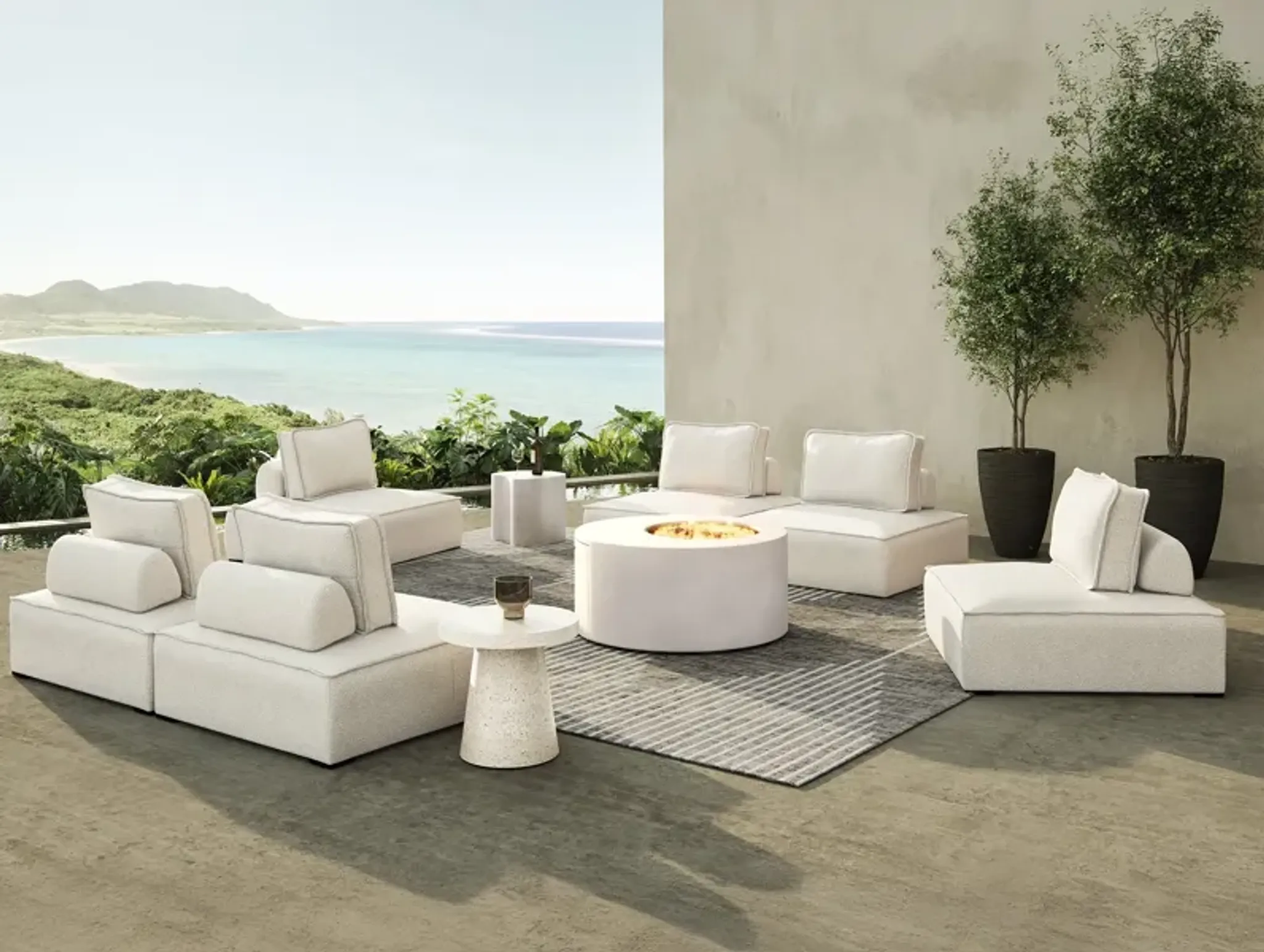 Hampton Outdoor Modular Sofa 02 Modloft | Furniture.com