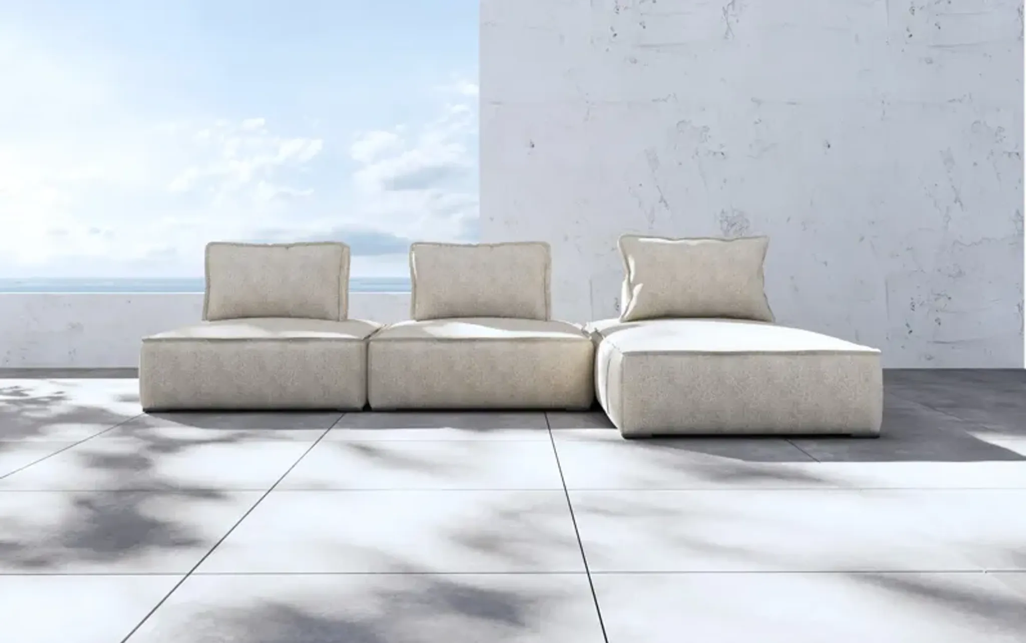 Hampton Outdoor Modular Sofa 03 Modloft | Furniture.com