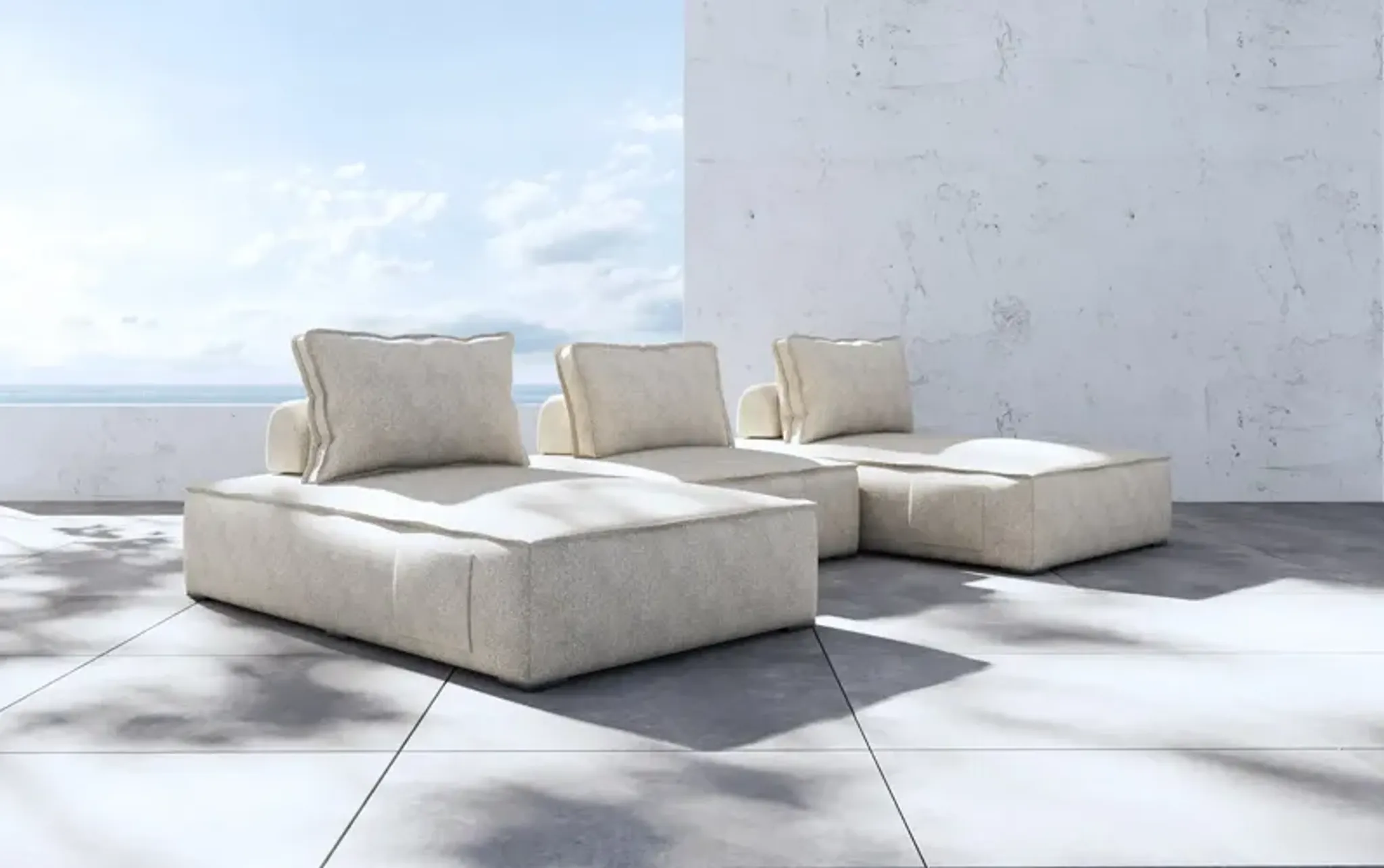 Hampton Outdoor Modular Sofa 04 Modloft | Furniture.com