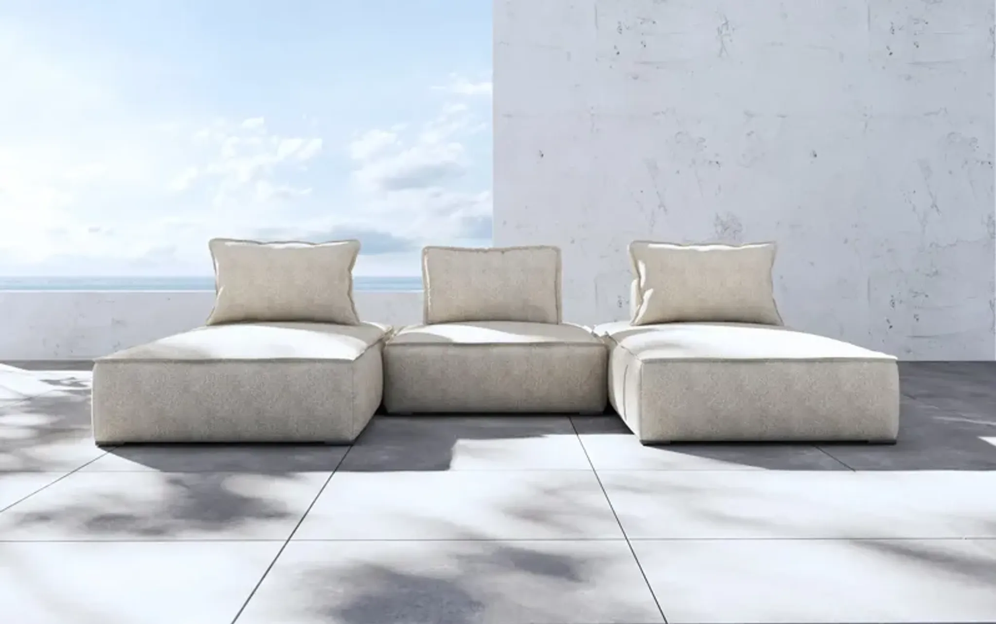 Hampton Outdoor Modular Sofa 04 Modloft | Furniture.com