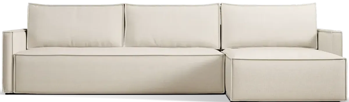 Newilla Slim Arms Sectional Sofa Bed
