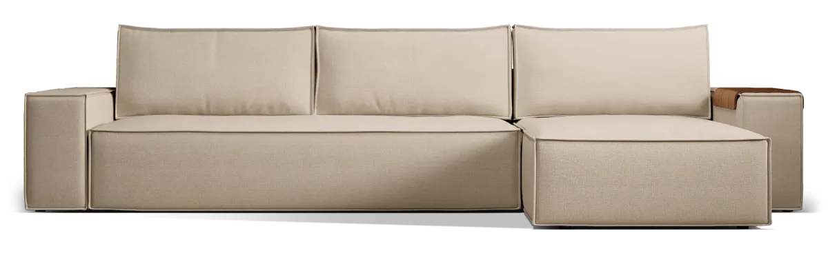 Newilla Wide Arms Sectional Sofa Bed
