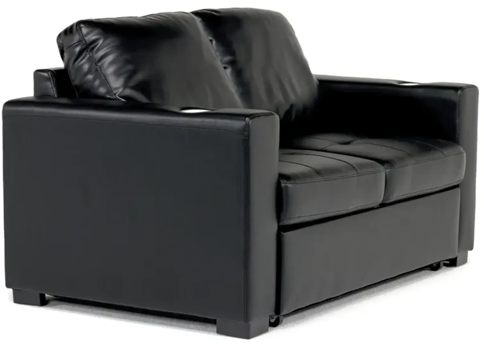 Luigi Full Sleeper Loveseat in Black