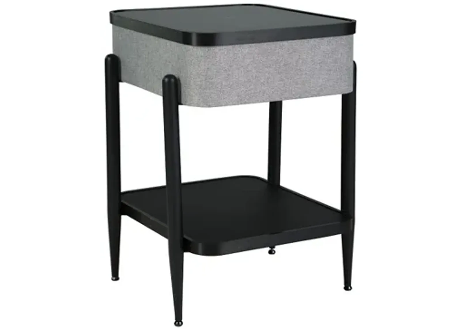 Jorvalee USB Accent Table w/ Speaker in Gray/Black