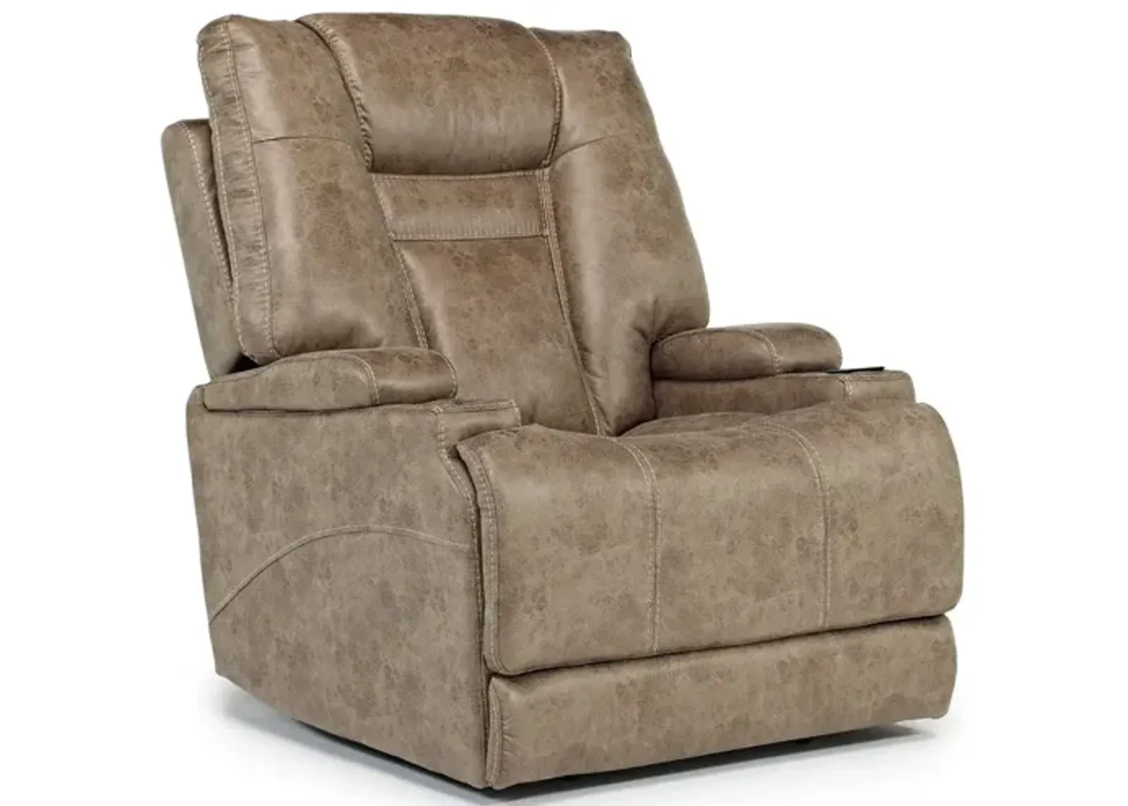 STT 3 Power Recliner w/ Wireless Charger in Mushroom