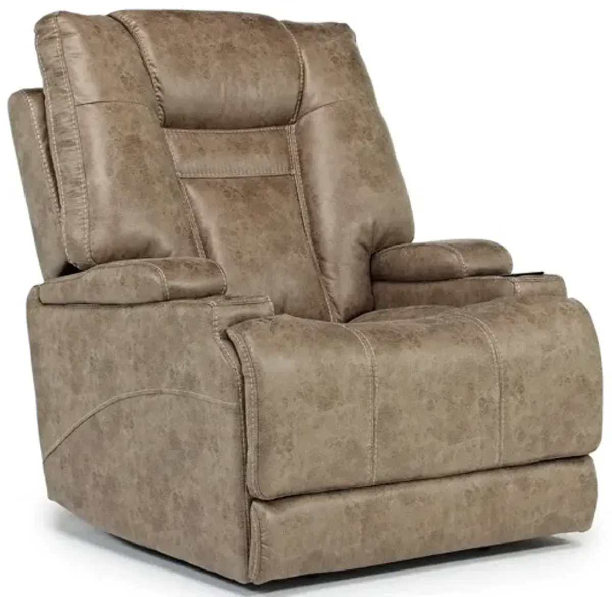 STT 3 Power Recliner w/ Wireless Charger in Mushroom