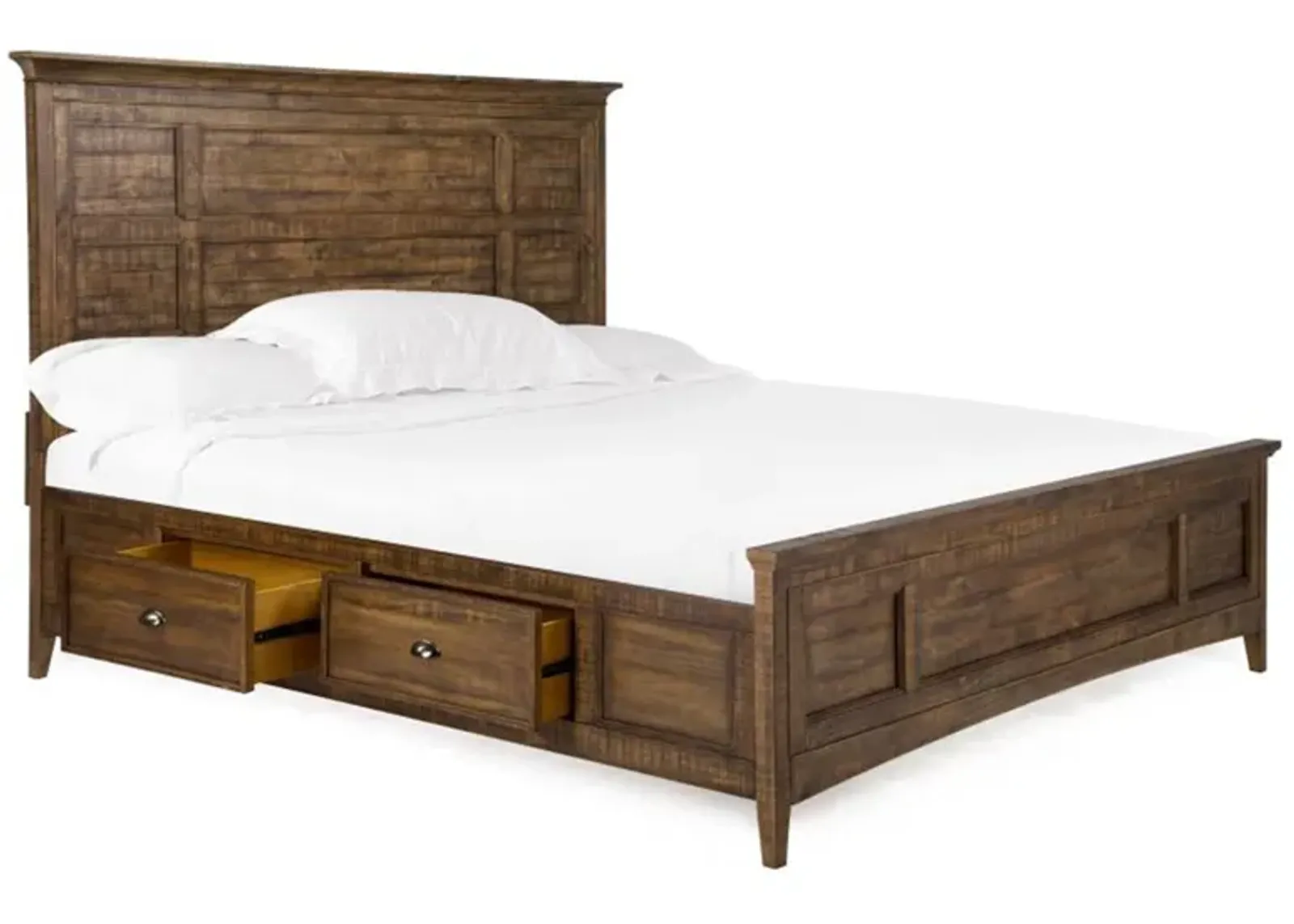 Bay Creek Panel Bed w/ Storage in Nutmeg, Queen