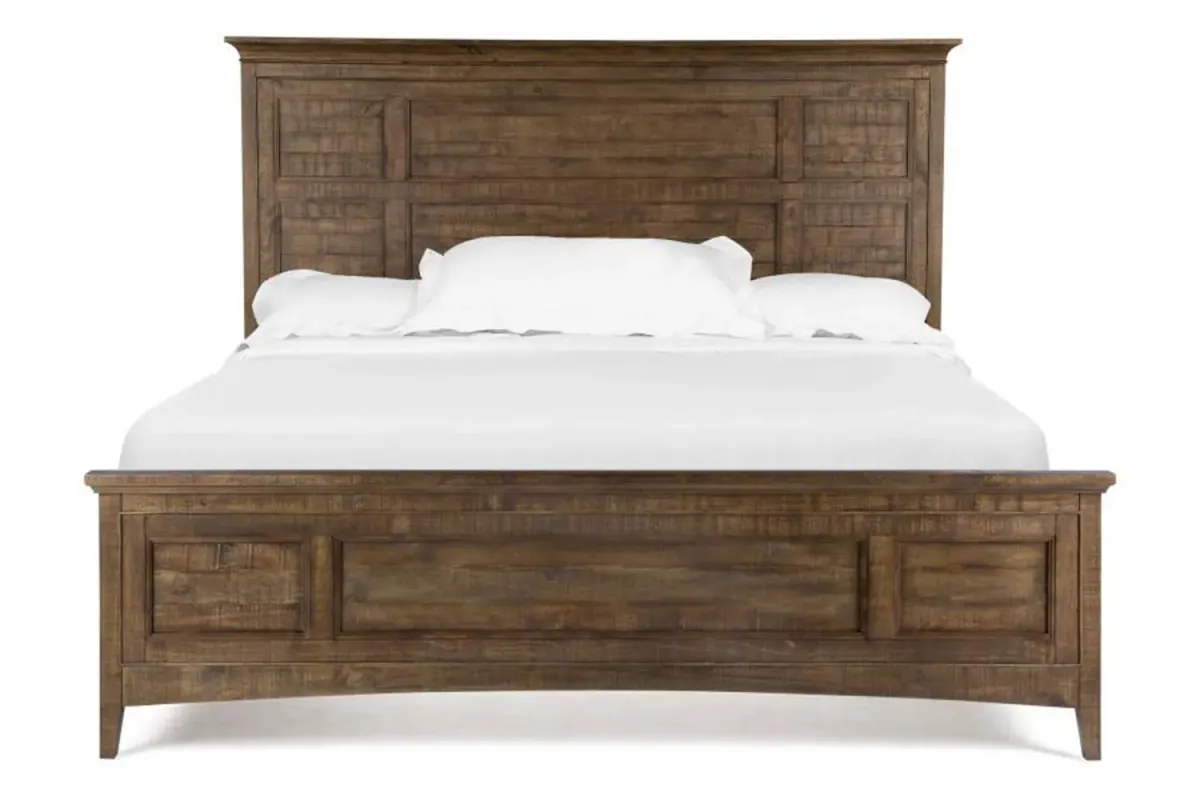Bay Creek Panel Bed w/ Storage in Nutmeg, Queen