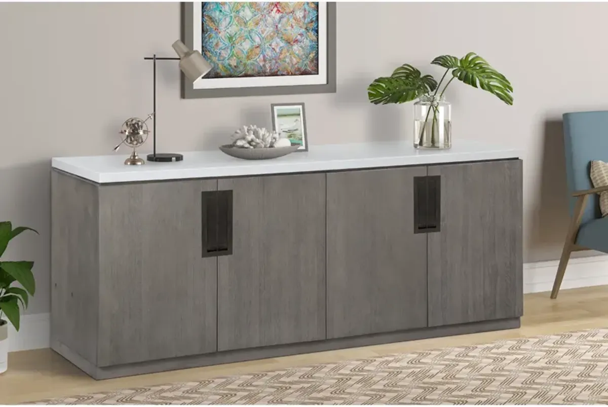 Pure Modern Credenza in Moonstone