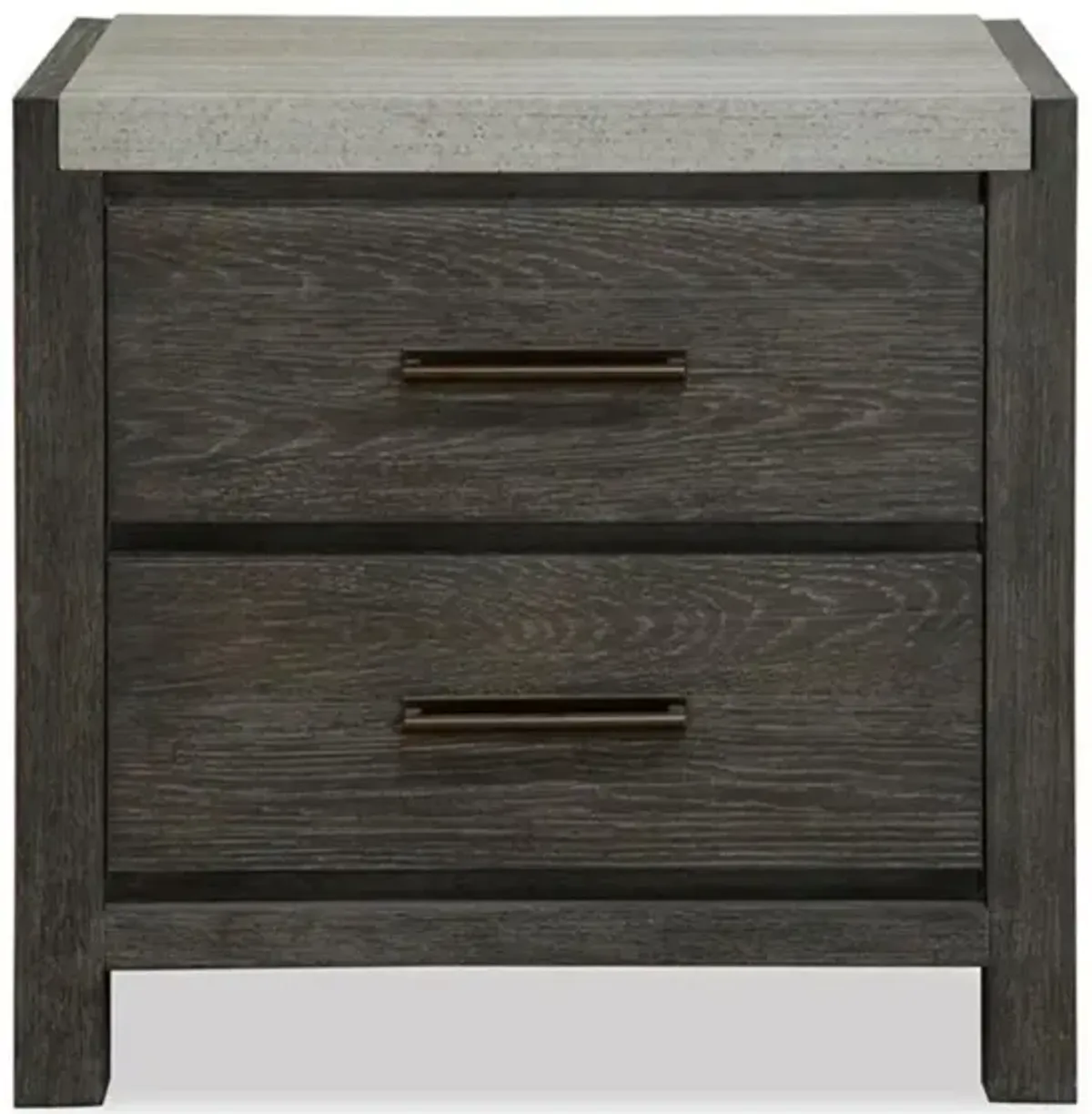 Aspen Valley 2 Drawer Nightstand in Black