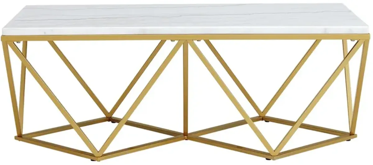 Conner Coffee Table in Marble/Gold