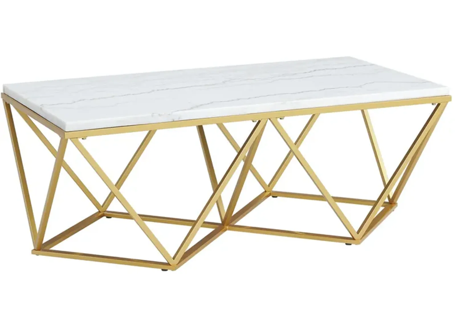 Conner Coffee Table in Marble/Gold