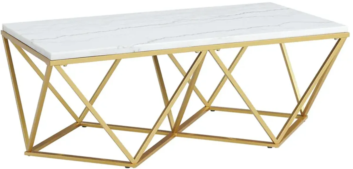 Conner Coffee Table in Marble/Gold