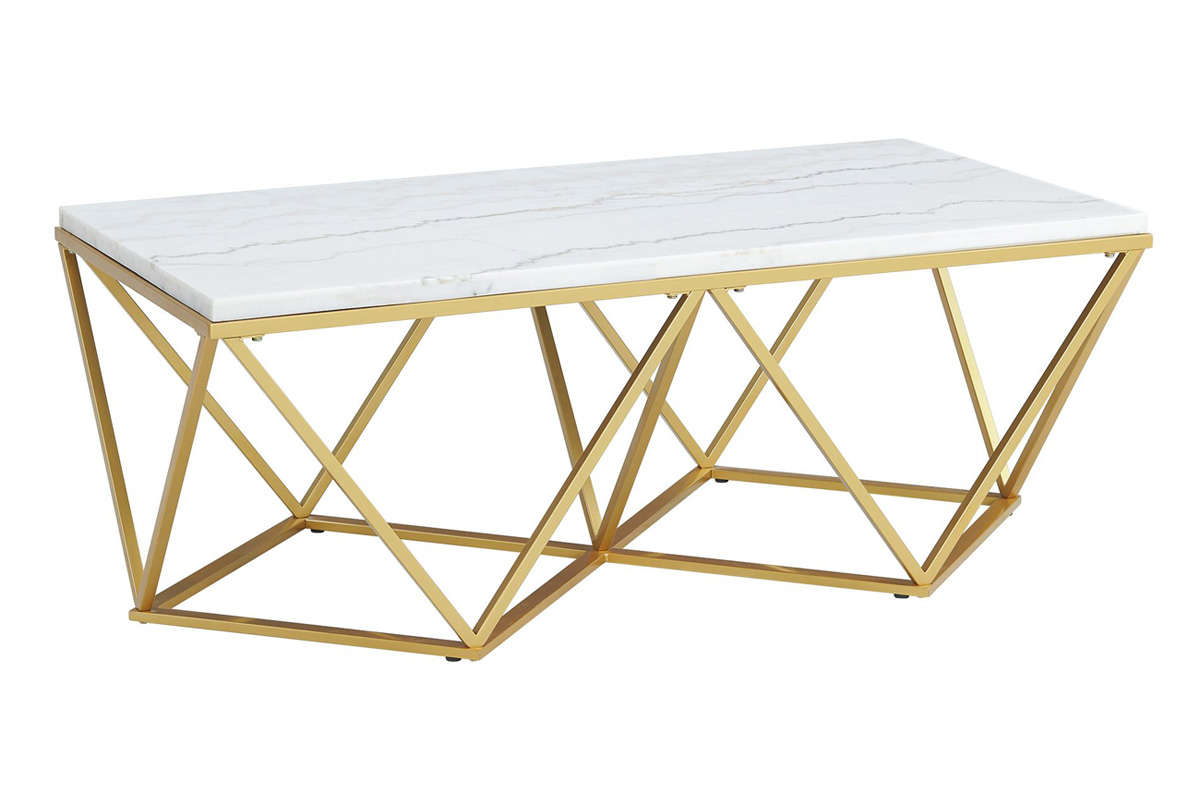 Conner Coffee Table in Marble/Gold