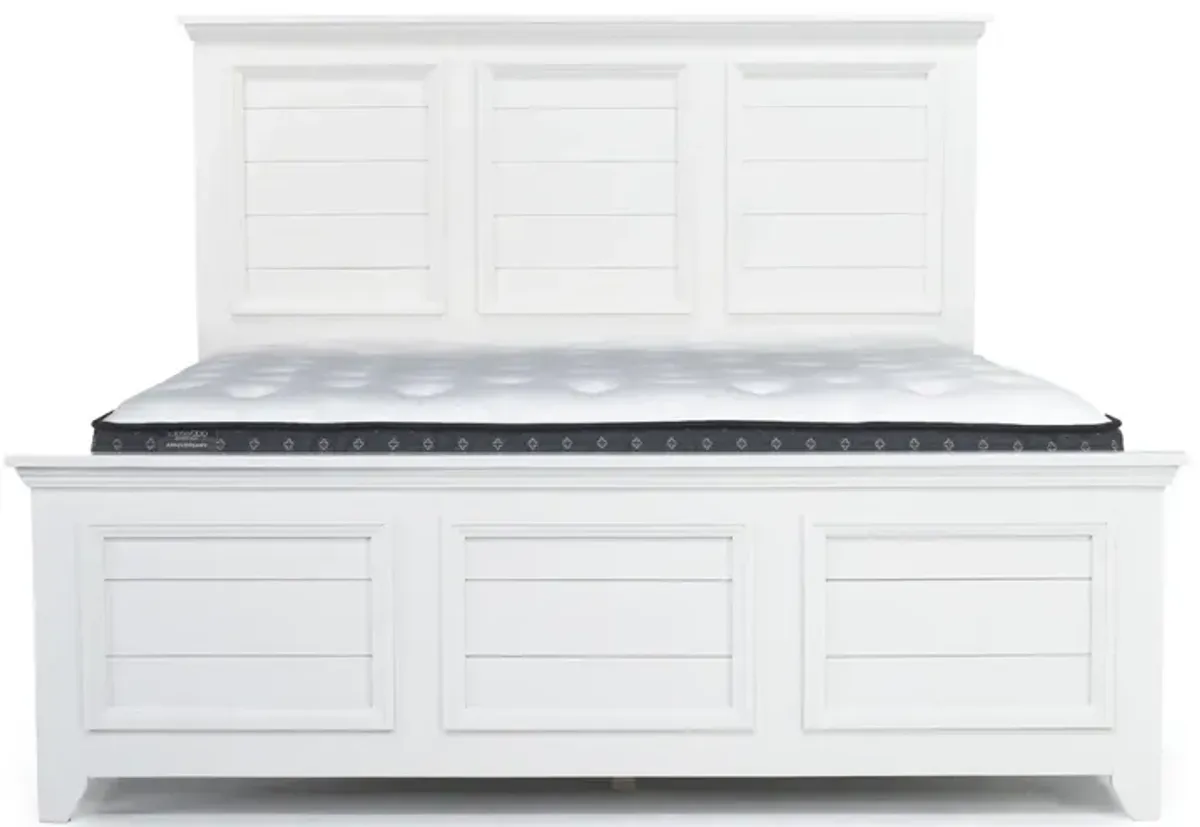 Bella Panel Bed in White, CA King