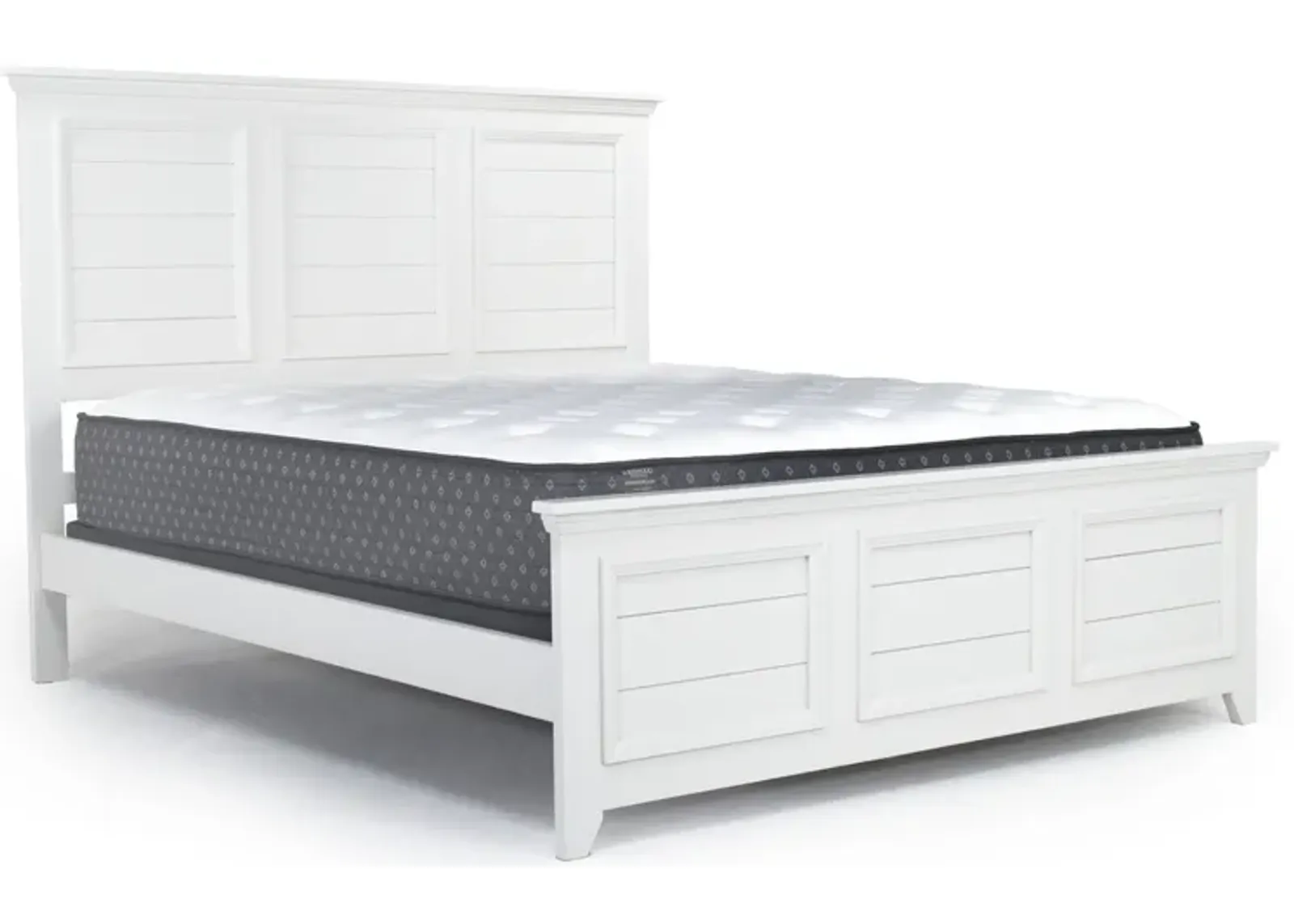 Bella Panel Bed in White, CA King