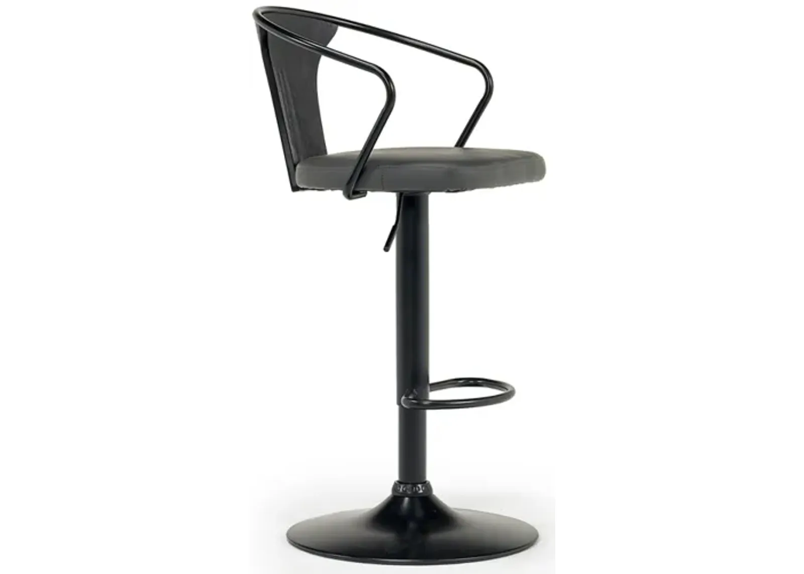 Eagle Adjustable Height Barstool in Black & Gray, Swivel