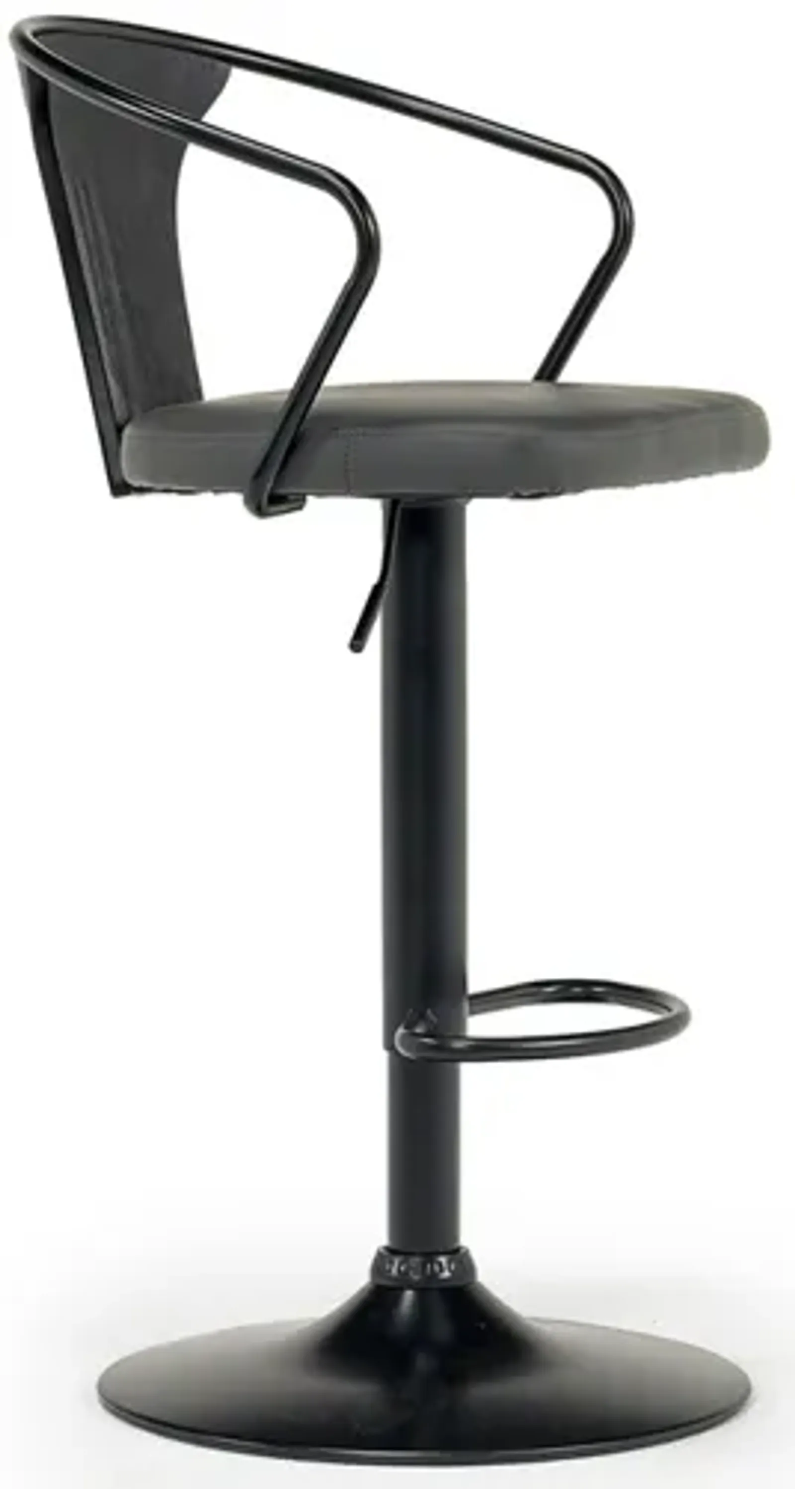 Eagle Adjustable Height Barstool in Black & Gray, Swivel