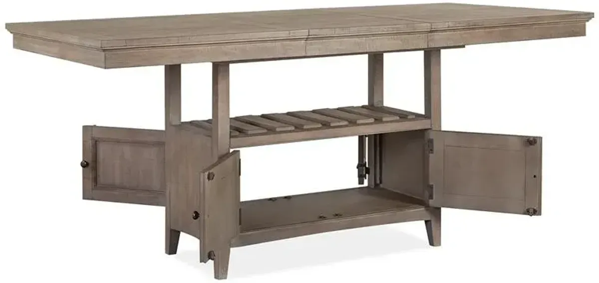 Bay Creek Counter Height Extendable Dining Table in Light Gray