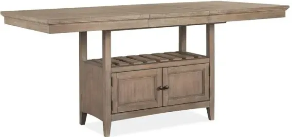 Bay Creek Counter Height Extendable Dining Table in Light Gray