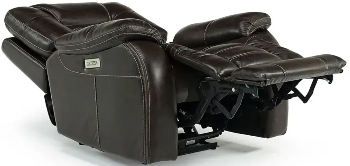 Malibu 3 Power Recliner in Chocolate Leather