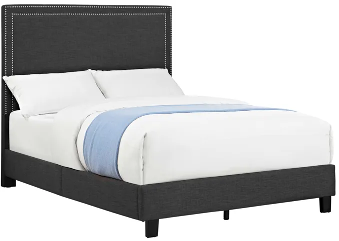 Emery Upholstered Bed in Charcoal, Full