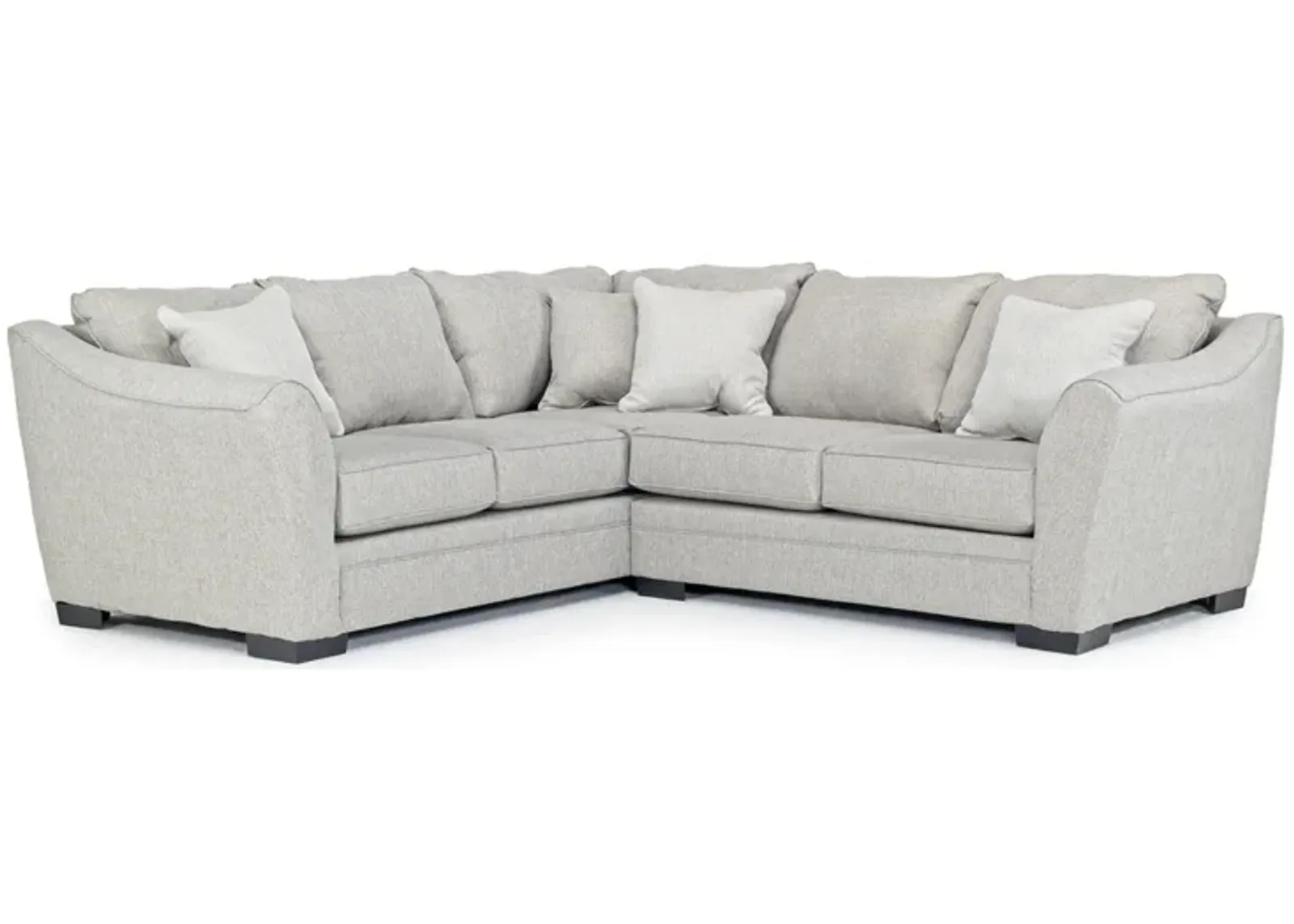 Brazil Tux Loveseat Sectional in Dano Cinder, Right Facing, Gel