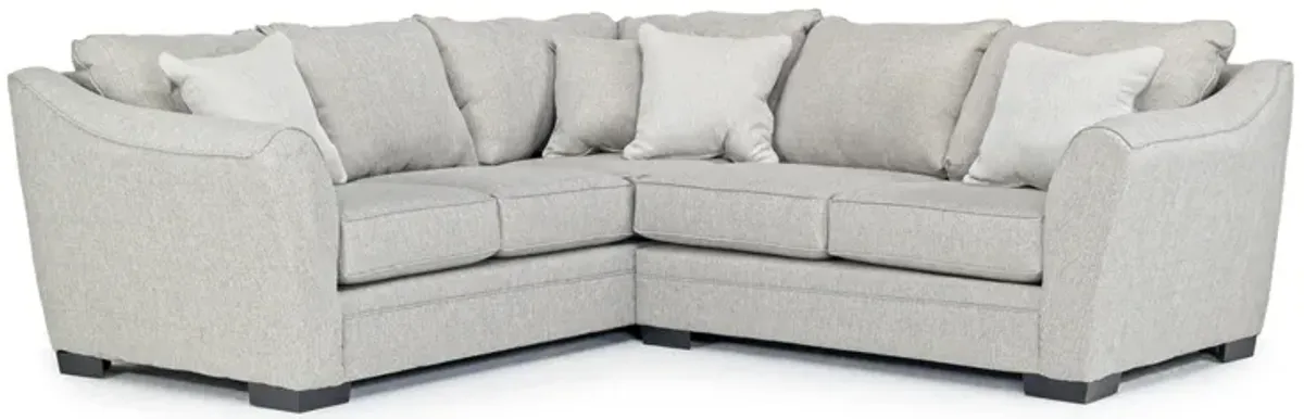 Brazil Tux Loveseat Sectional in Dano Cinder, Right Facing, Gel