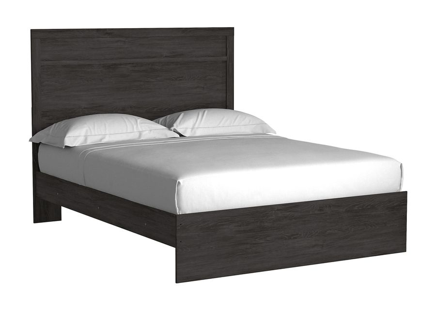 Stelsie Panel Bed in Charcoal, Queen