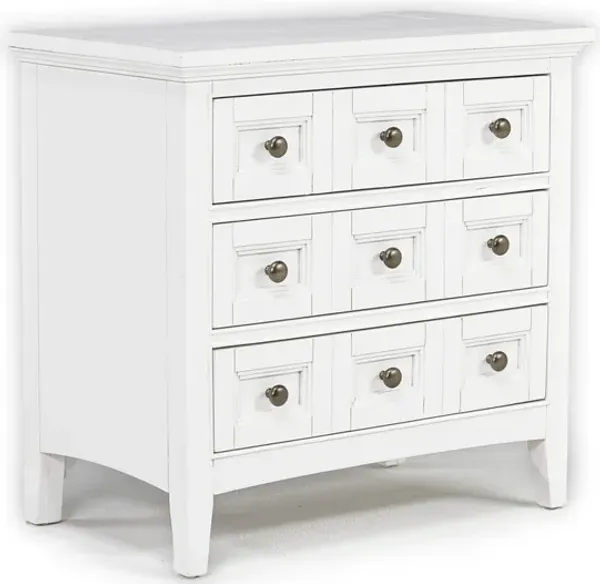 Bay Creek 3 Drawer Nightstand in White