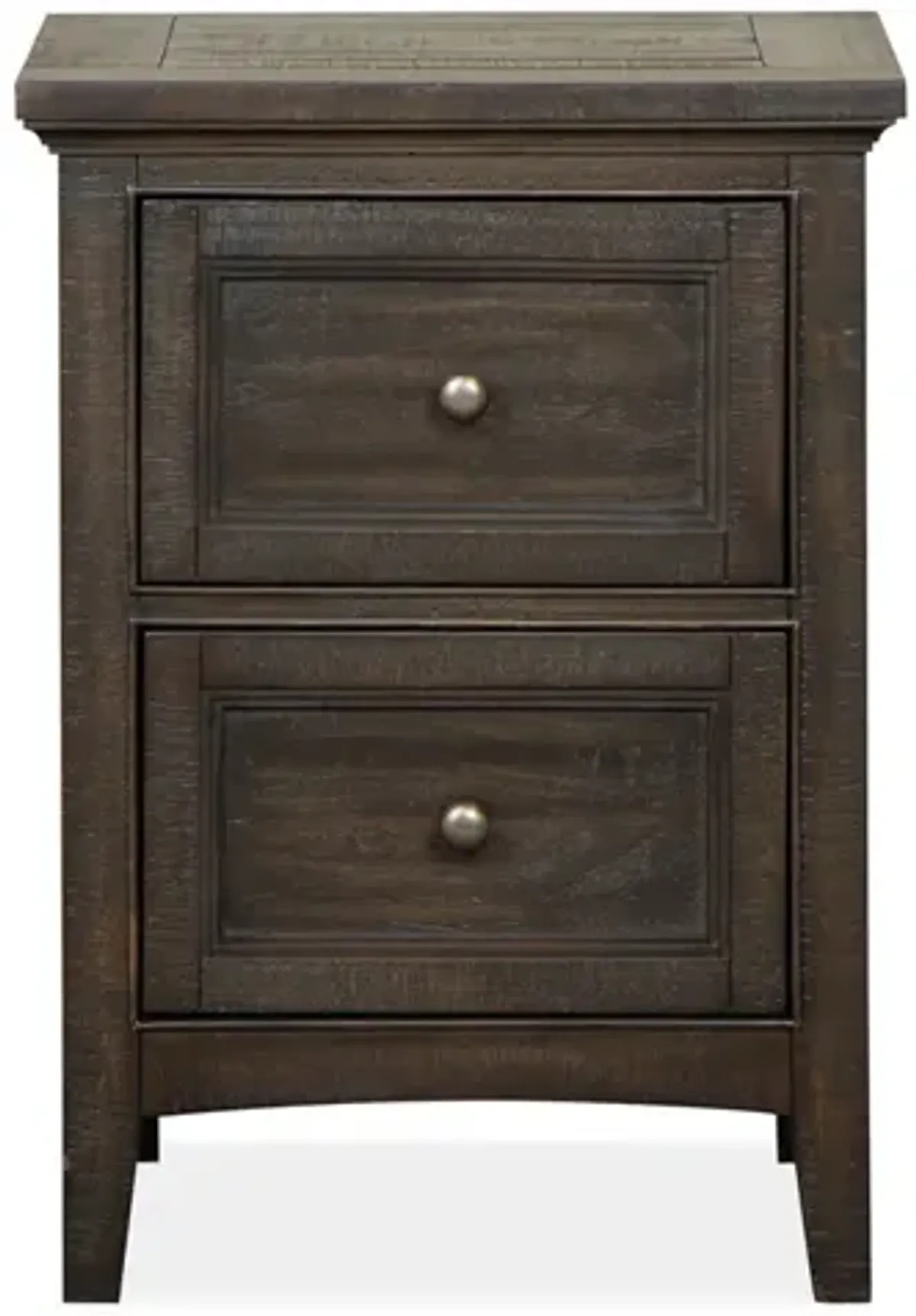 Bay Creek 2 Drawer Nightstand in Graphite