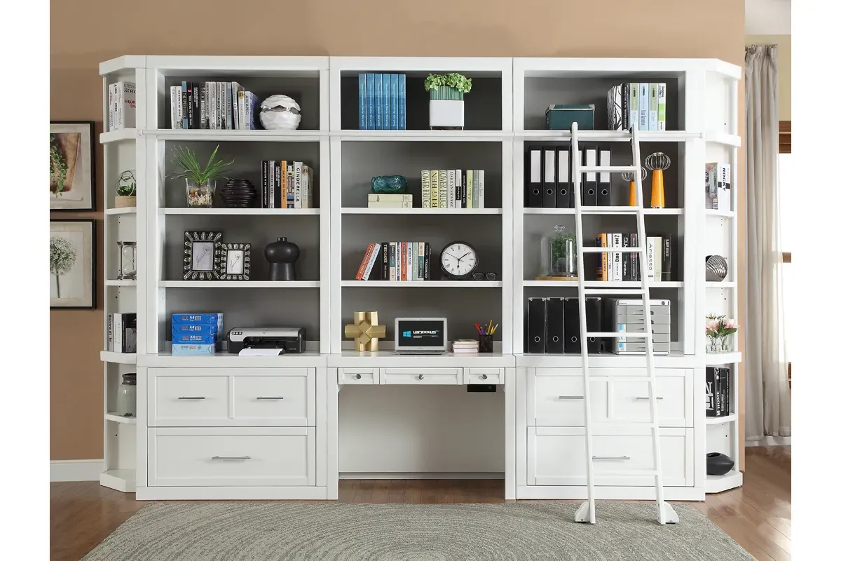 Catalina Library Wall Desk in White